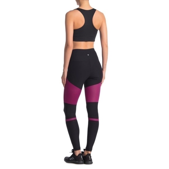 90 Degree by Reflex High Waist Colorblock Leggings - Picture 2 of 9